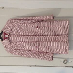 Apt. 9 Red and White Trench Coat Sz 10